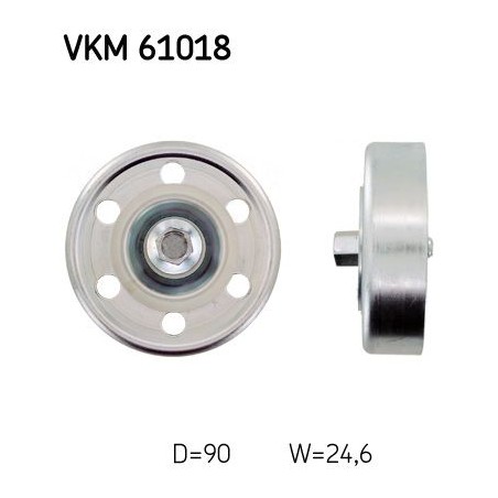 Deflection/Guide Pulley, V-ribbed belt SKF VKM61018