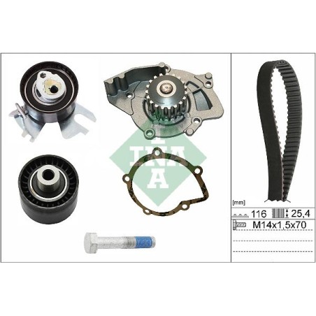 Water Pump & Timing Belt Kit INA 530044930