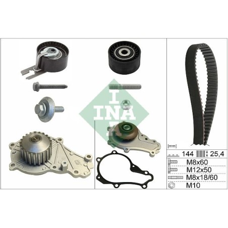 Water Pump & Timing Belt Kit INA 530023930