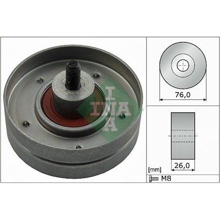 Deflection/Guide Pulley, V-ribbed belt INA 532025230