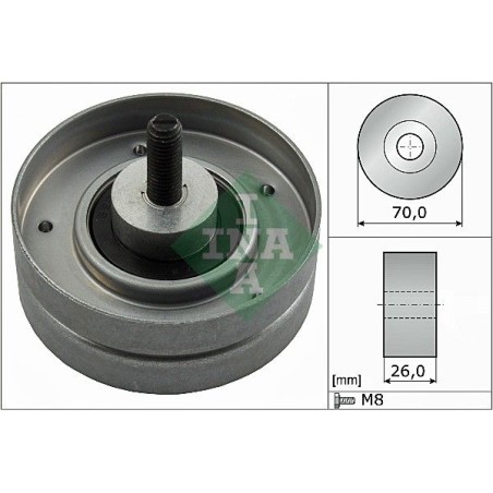 Deflection/Guide Pulley, V-ribbed belt INA 532052410