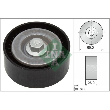 Deflection/Guide Pulley, V-ribbed belt INA 532062110