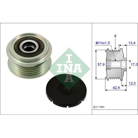 Alternator Freewheel Clutch INA 535024010