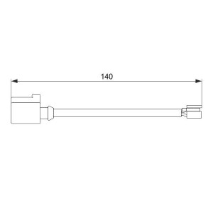 Warning Contact, brake pad wear BOSCH 1987474566