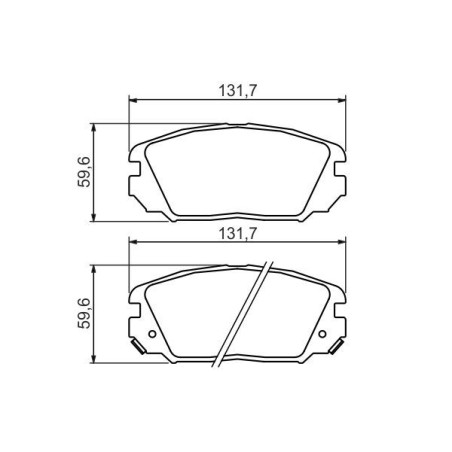 Brake Pad Set, disc brake BOSCH 0986494378