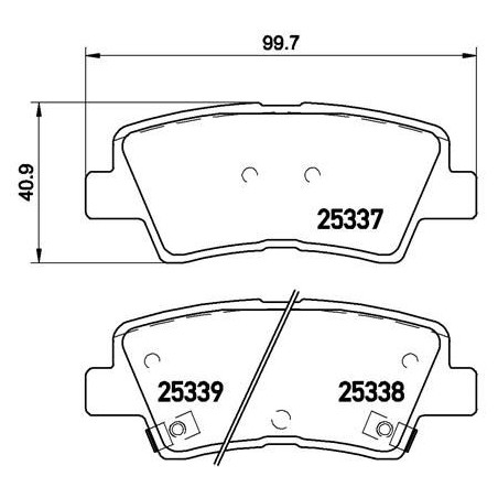 Brake Pad Set, disc brake BREMBO P30067