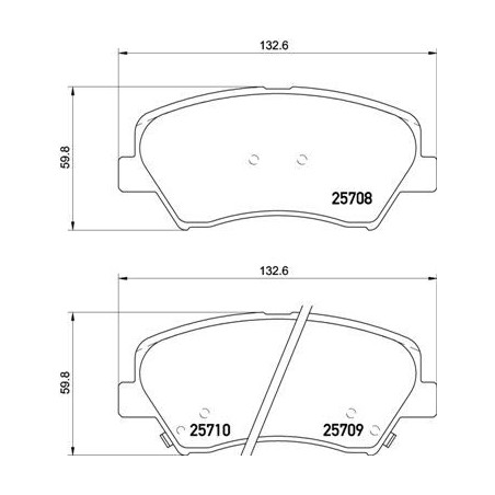 Brake Pad Set, disc brake BREMBO P30073