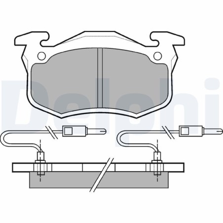 Brake Pad Set, disc brake DELPHI LP491