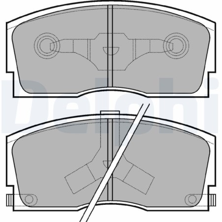 Brake Pad Set, disc brake DELPHI LP626