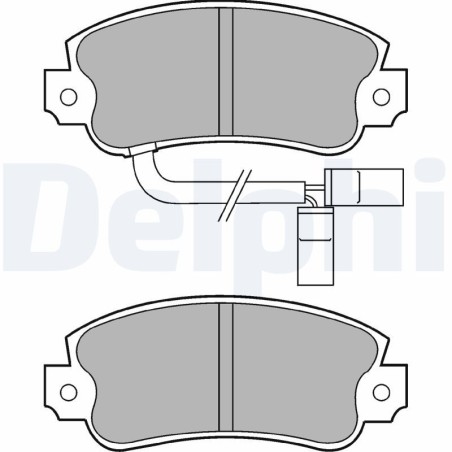 Brake Pad Set, disc brake DELPHI LP433