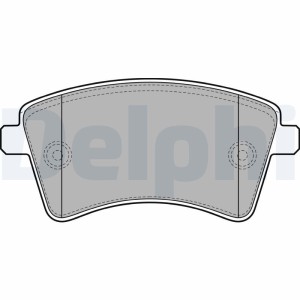 Brake Pad Set, disc brake DELPHI LP2078