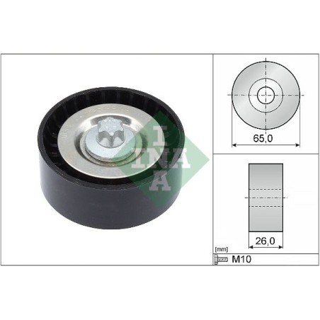 Deflection/Guide Pulley, V-ribbed belt INA 532057010