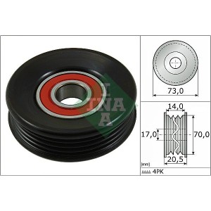 Tensioner Pulley, V-ribbed belt INA 531085310