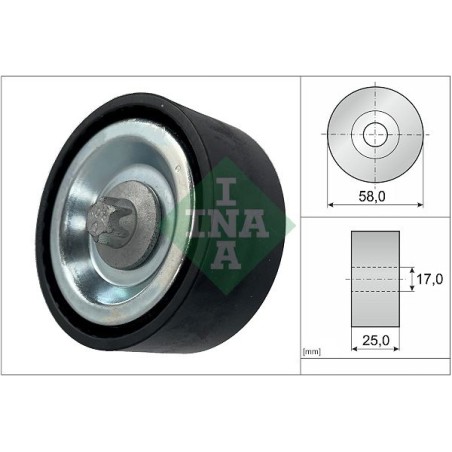 Deflection/Guide Pulley, V-ribbed belt INA 532066910