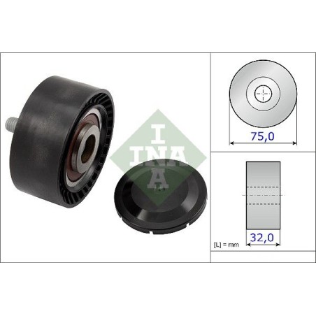 Deflection/Guide Pulley, V-ribbed belt INA 532072210