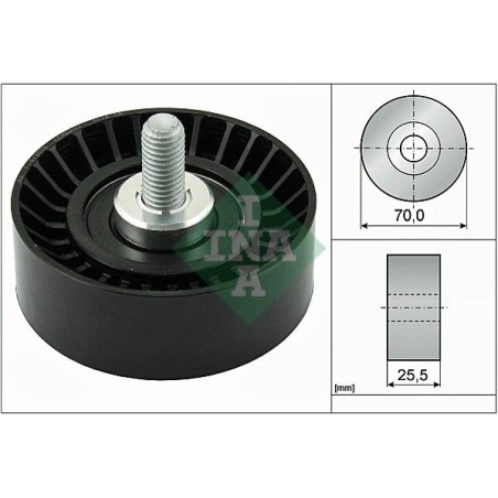 Deflection/Guide Pulley, V-ribbed belt INA 532054510