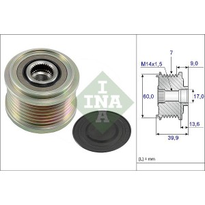 Alternator Freewheel Clutch INA 535021510