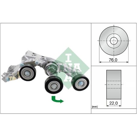 Belt Tensioner, V-ribbed belt INA 534033810