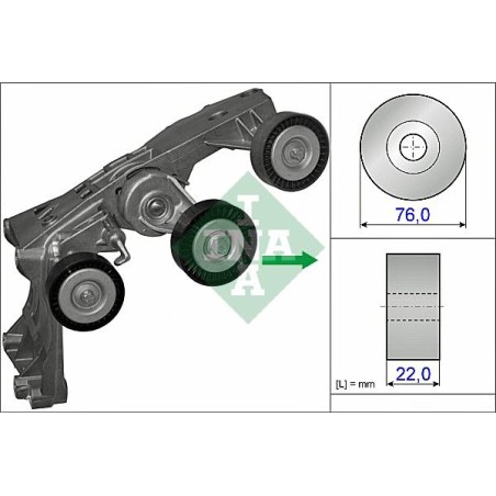 Belt Tensioner, V-ribbed belt INA 534043110