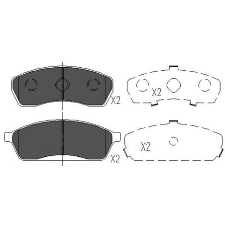 Brake Pad Set, disc brake KAVO PARTS KBP-8014