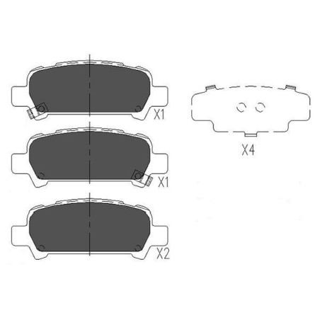 Brake Pad Set, disc brake KAVO PARTS KBP-8002