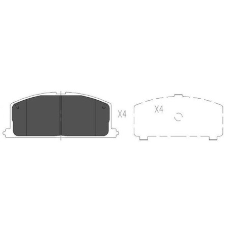 Brake Pad Set, disc brake KAVO PARTS KBP-9109