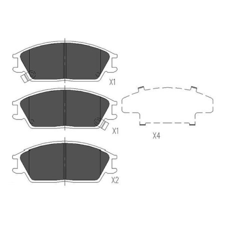 Brake Pad Set, disc brake KAVO PARTS KBP-3001