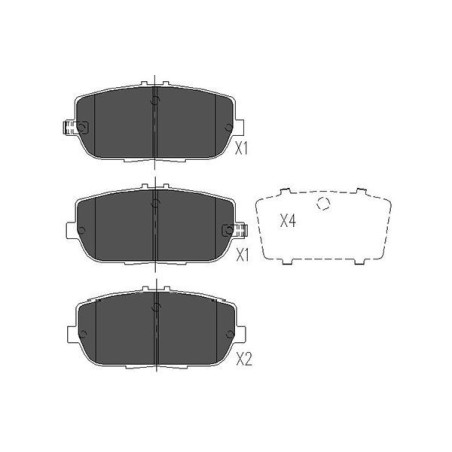 Σετ τακάκια, δισκόφρενα KAVO PARTS KBP-4551