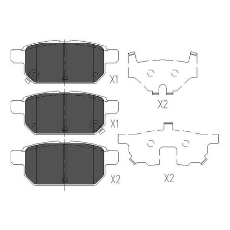 Brake Pad Set, disc brake KAVO PARTS KBP-8526