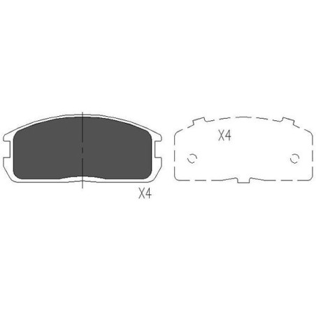 Brake Pad Set, disc brake KAVO PARTS KBP-5524