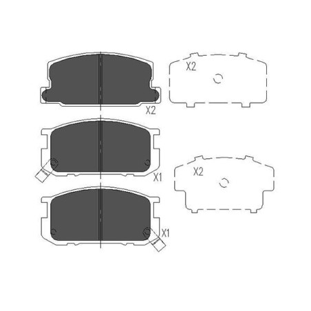 Brake Pad Set, disc brake KAVO PARTS KBP-9035