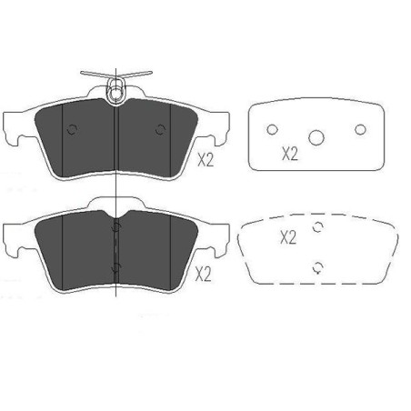 Brake Pad Set, disc brake KAVO PARTS KBP-6554