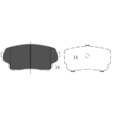 Brake Pad Set, disc brake KAVO PARTS KBP-8511