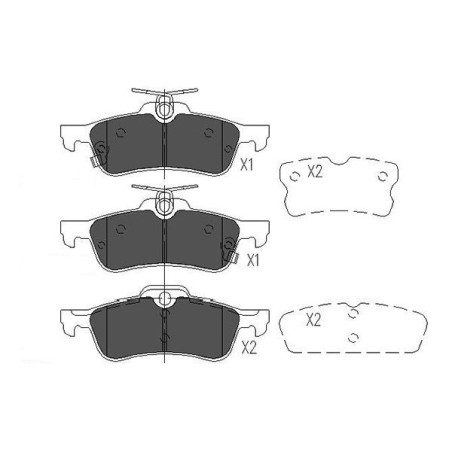 Brake Pad Set, disc brake KAVO PARTS KBP-9106