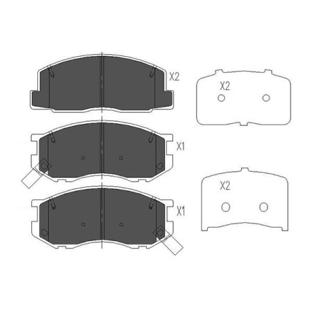 Brake Pad Set, disc brake KAVO PARTS KBP-9033