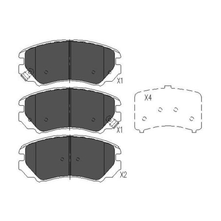 Brake Pad Set, disc brake KAVO PARTS KBP-3008