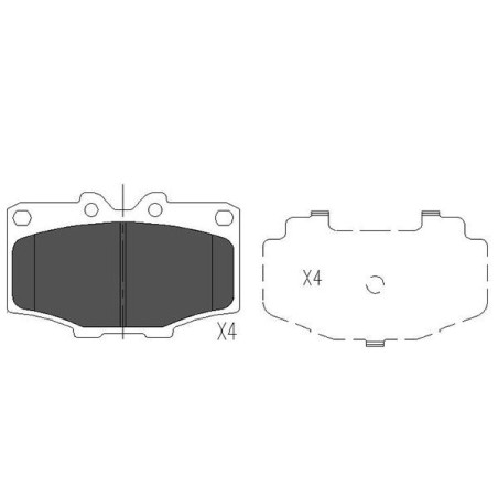 Brake Pad Set, disc brake KAVO PARTS KBP-9028