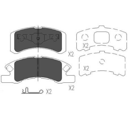 Brake Pad Set, disc brake KAVO PARTS KBP-1511