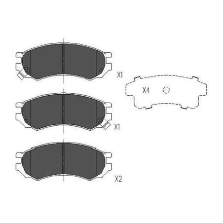 Σετ τακάκια, δισκόφρενα KAVO PARTS KBP-6555