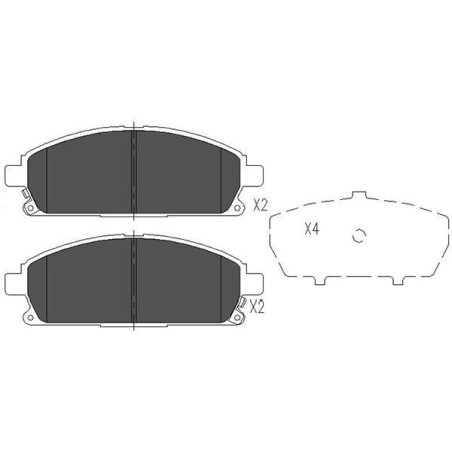 Brake Pad Set, disc brake KAVO PARTS KBP-6516