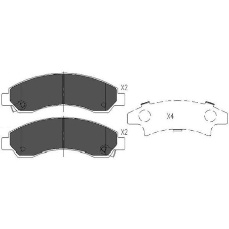 Brake Pad Set, disc brake KAVO PARTS KBP-3514