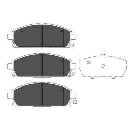 Σετ τακάκια, δισκόφρενα KAVO PARTS KBP-6515