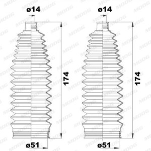 Bellow Kit, steering MOOG K150215