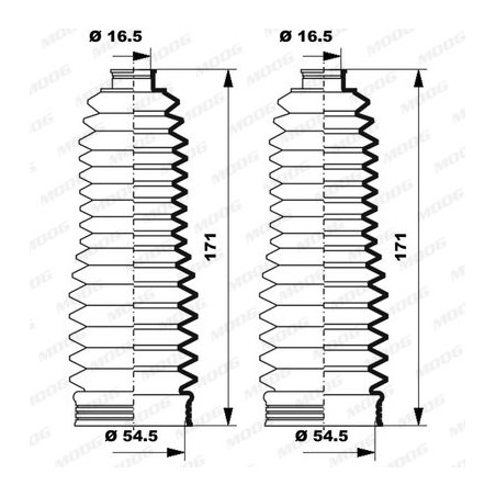 Σετ φούσκες, τιμόνι MOOG K150239