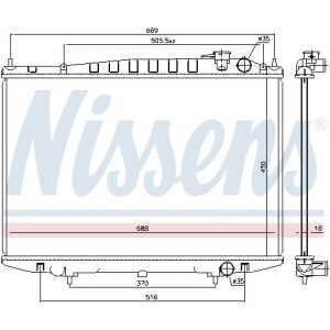 Ψυγείο, ψύξη κινητήρα NISSENS 68749