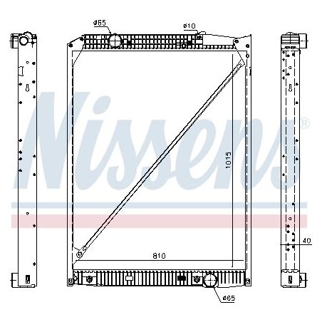 Radiator, engine cooling NISSENS 62791A