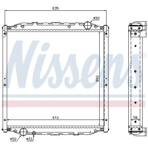 Radiator, engine cooling NISSENS 62877A