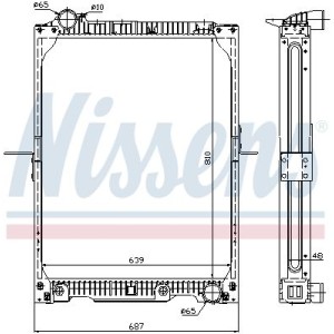 Radiator, engine cooling NISSENS 62646A