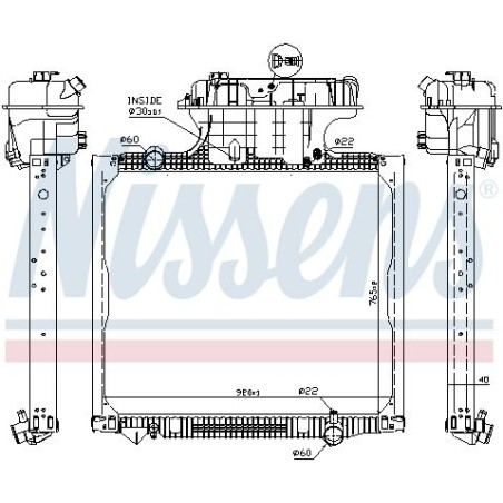 Radiator, engine cooling NISSENS 62875