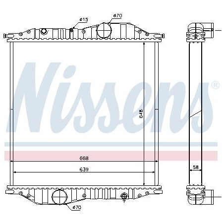 Radiator, engine cooling NISSENS 625502